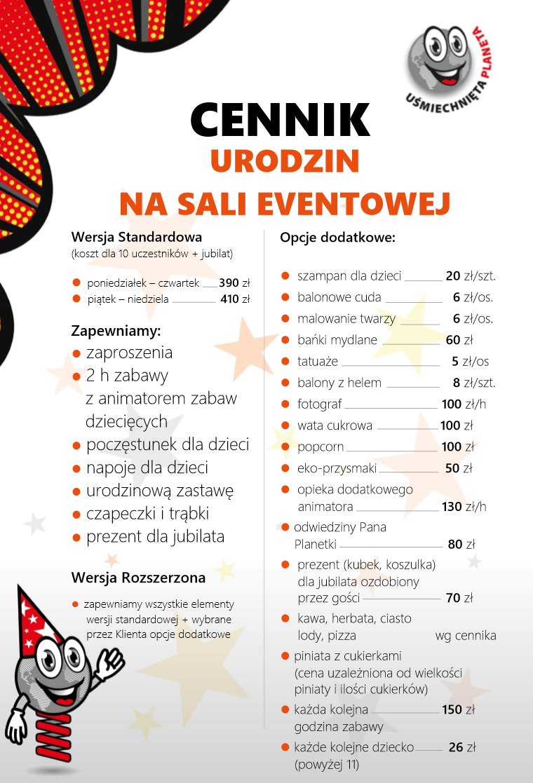 cennik sali eventowej