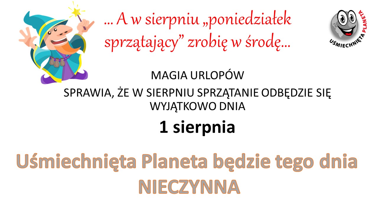 1 sierpnia nieczynne